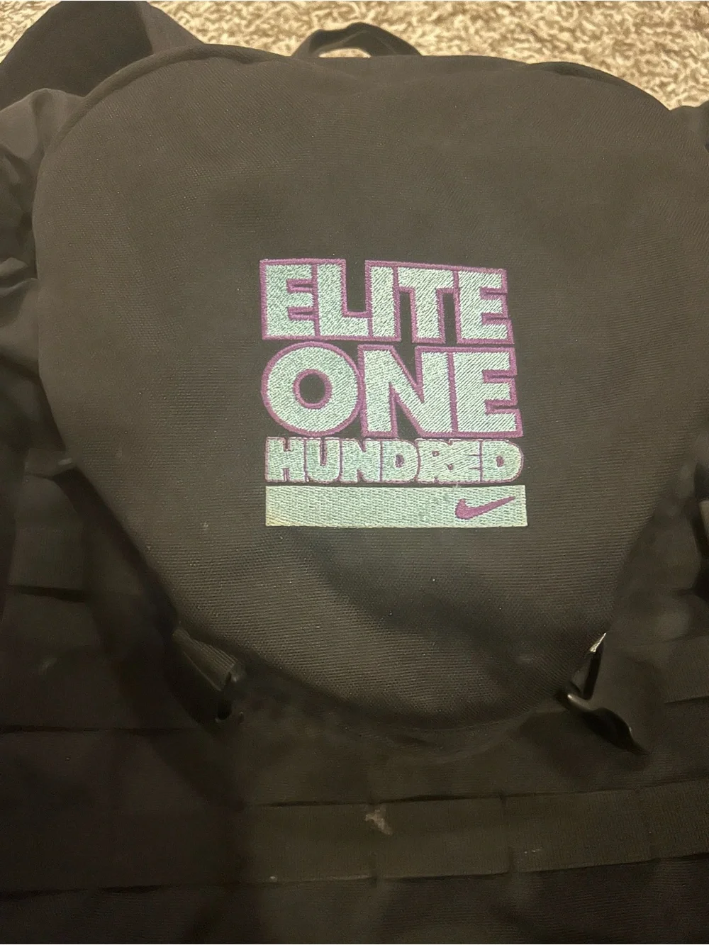 Nike Black 'Elite One Hundred' AF-1 Backpack with Accent Logo